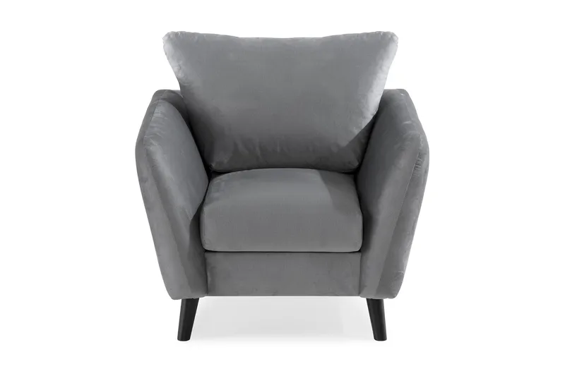 Trend Fåtölj - Ljusgrå Sammet - Möbler - Fåtölj & stolar - Fåtölj - Sammetsfåtölj