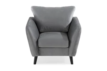 Trend Fåtölj - Ljusgrå Sammet - Möbler - Fåtölj & stolar - Fåtölj - Sammetsfåtölj