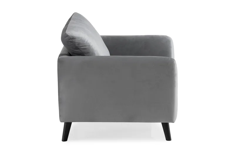 Trend Fåtölj - Ljusgrå Sammet - Möbler - Fåtölj & stolar - Fåtölj - Sammetsfåtölj