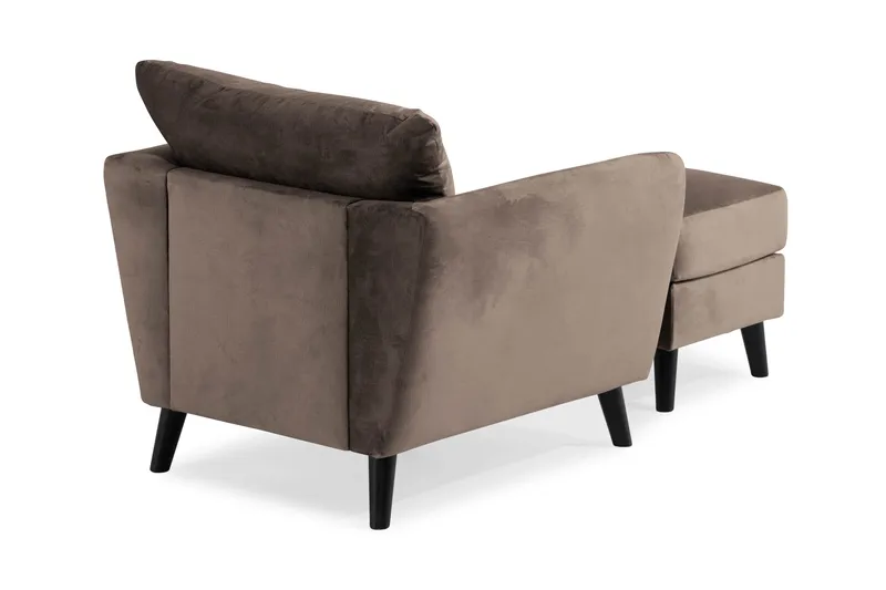 Trend Fåtölj med Fotpall - Mullvad Sammet - Möbler - Fåtölj & stolar - Fåtölj - Sammetsfåtölj