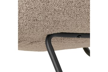 Sammo Modern Fåtölj i Tyg med Metallunderrede - Beige - Möbler - Fåtölj & stolar - Fåtölj