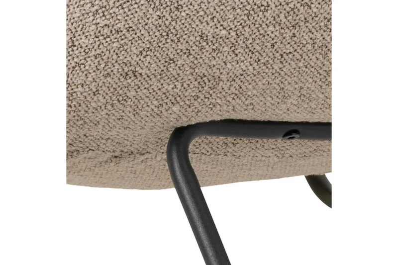 Sammo Modern Fåtölj i Tyg med Metallunderrede - Beige - Möbler - Fåtölj & stolar - Fåtölj