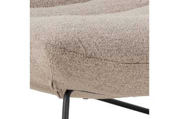 Sammo Modern Fåtölj i Tyg med Metallunderrede - Beige - Möbler - Fåtölj & stolar - Fåtölj
