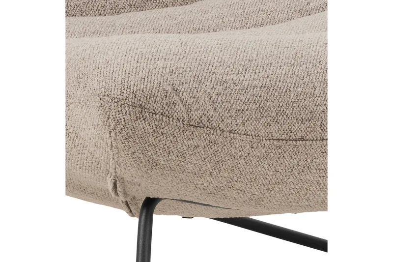 Sammo Modern Fåtölj i Tyg med Metallunderrede - Beige - Möbler - Fåtölj & stolar - Fåtölj
