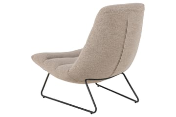 Sammo Modern Fåtölj i Tyg med Metallunderrede - Beige - Möbler - Fåtölj & stolar - Fåtölj