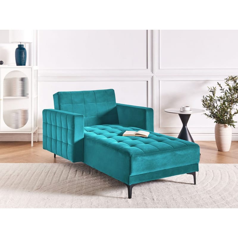 schäslong Aberdeen - Havsblå, Svart - Möbler - Soffa - Modulsoffa - Övriga moduler till modulsoffa