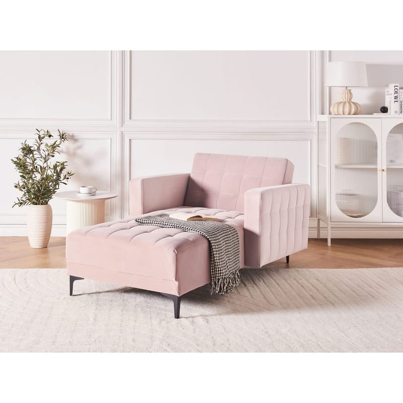 schäslong Aberdeen - Rosa, Svart - Möbler - Soffa - Modulsoffa - Övriga moduler till modulsoffa