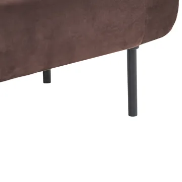 Schäslong Mirmande Högervänd - Mörkbrun - Möbler - Soffa - Sammetssoffa