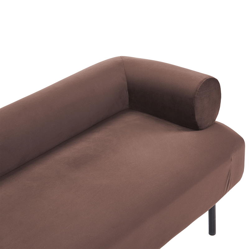 Schäslong Mirmande Högervänd - Mörkbrun - Möbler - Soffa - Sammetssoffa
