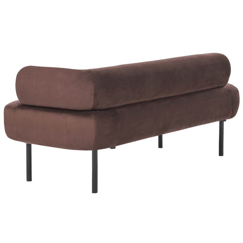 Schäslong Mirmande Högervänd - Mörkbrun - Möbler - Soffa - Sammetssoffa