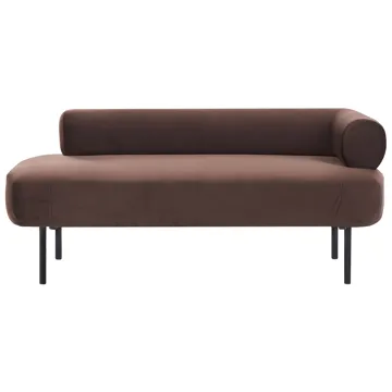 Schäslong Mirmande Högervänd - Mörkbrun - Möbler - Soffa - Sammetssoffa