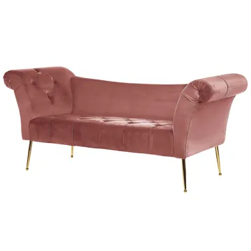 Schäslong Nantilly - Rosa - Möbler - Fåtölj & stolar - Fåtölj - Liggfåtölj