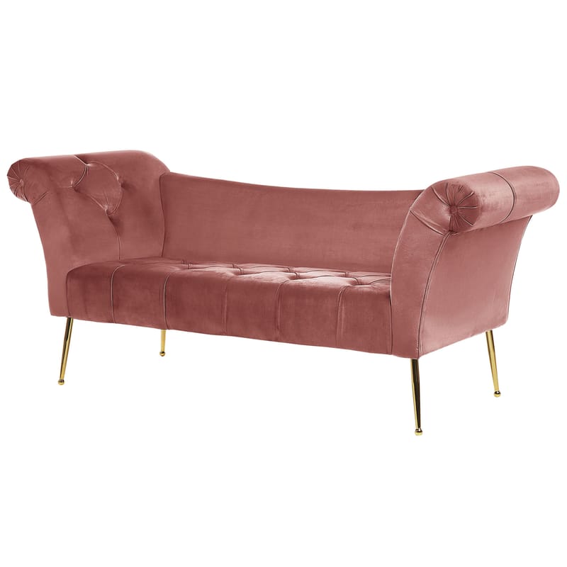 Schäslong Nantilly - Rosa - Möbler - Fåtölj & stolar - Fåtölj - Liggfåtölj
