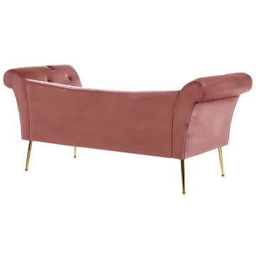 Schäslong Nantilly - Rosa - Möbler - Fåtölj & stolar - Fåtölj - Liggfåtölj