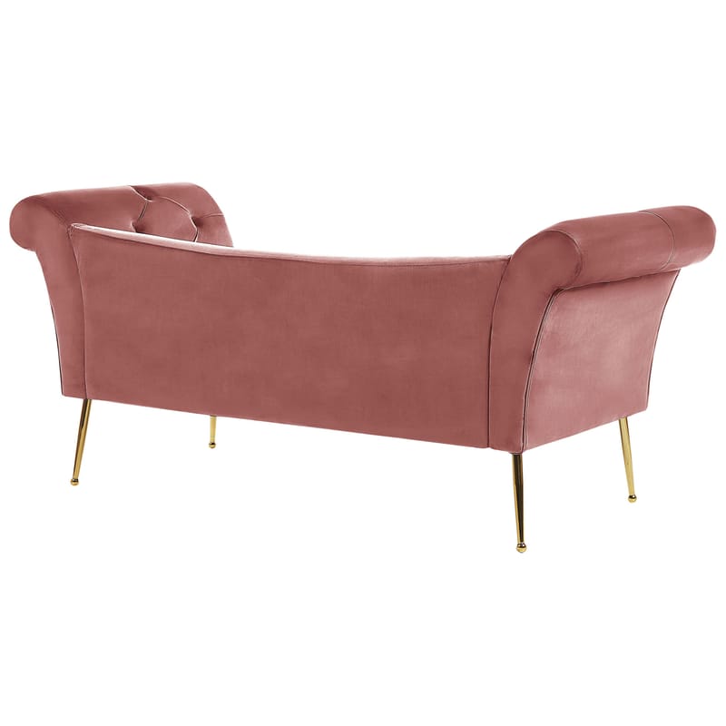 Schäslong Nantilly - Rosa - Möbler - Fåtölj & stolar - Fåtölj - Liggfåtölj