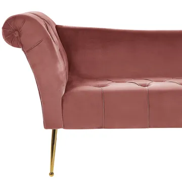 Schäslong Nantilly - Rosa - Möbler - Fåtölj & stolar - Fåtölj - Liggfåtölj