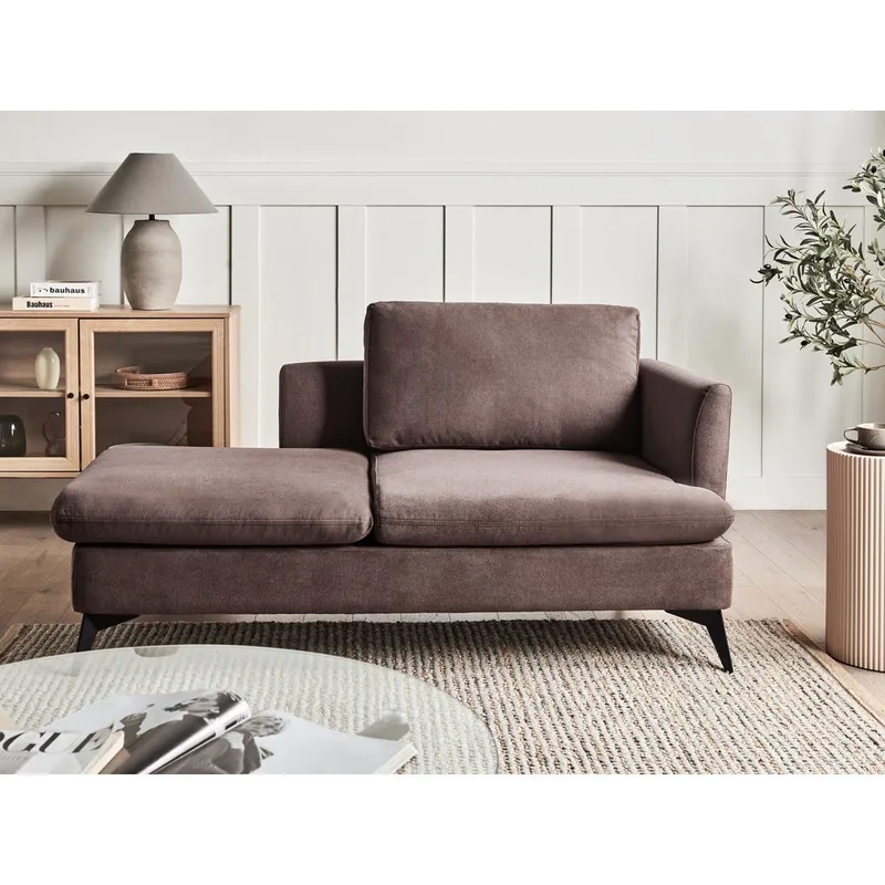 Schäslong Sievoz - Brun, Svart/Högervänd - Möbler - Fåtölj & stolar - Fåtölj - Liggfåtölj