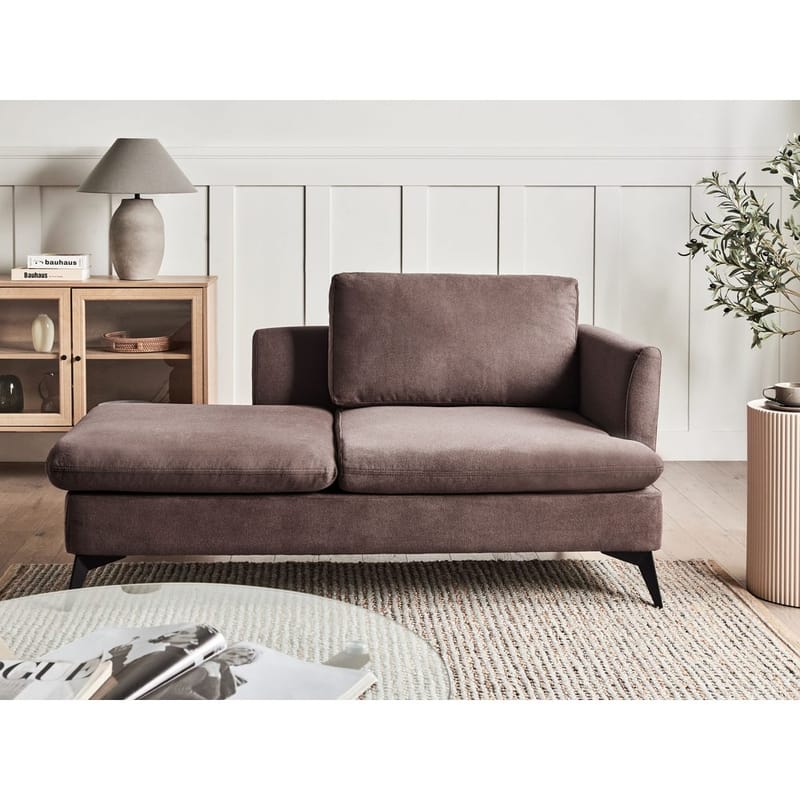 Schäslong Sievoz - Brun, Svart/Högervänd - Möbler - Fåtölj & stolar - Fåtölj - Liggfåtölj