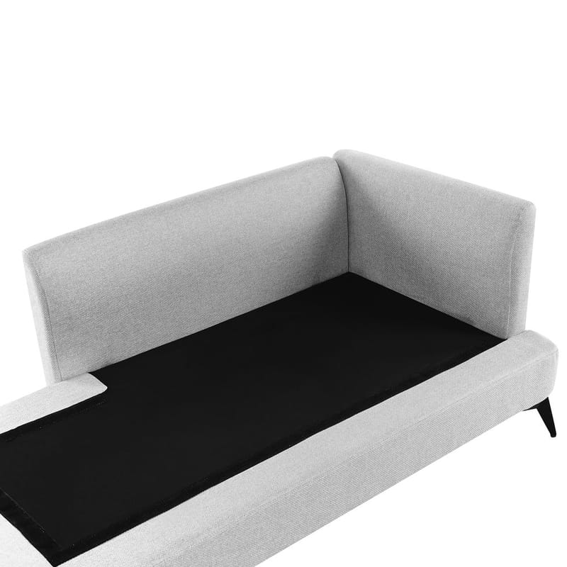 Schäslong Sievoz - Grå, svart/Högervänd - Möbler - Fåtölj & stolar - Fåtölj - Liggfåtölj