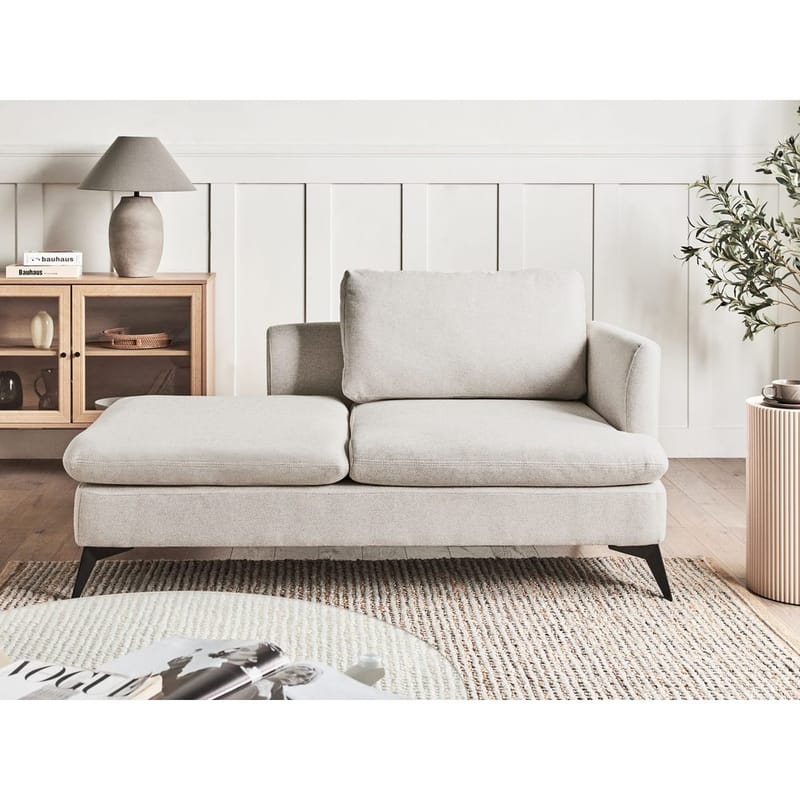 Schäslong Sievoz - Ljubeige, svart/Högervänd - Möbler - Fåtölj & stolar - Fåtölj - Liggfåtölj