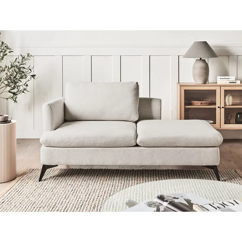 Schäslong Sievoz - Ljubeige, svart/Vänstervänd - Möbler - Fåtölj & stolar - Fåtölj - Liggfåtölj