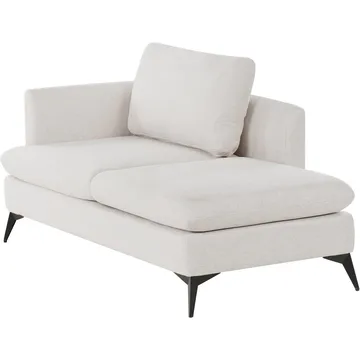 Schäslong Sievoz - Ljubeige, svart/Vänstervänd - Möbler - Fåtölj & stolar - Fåtölj - Liggfåtölj