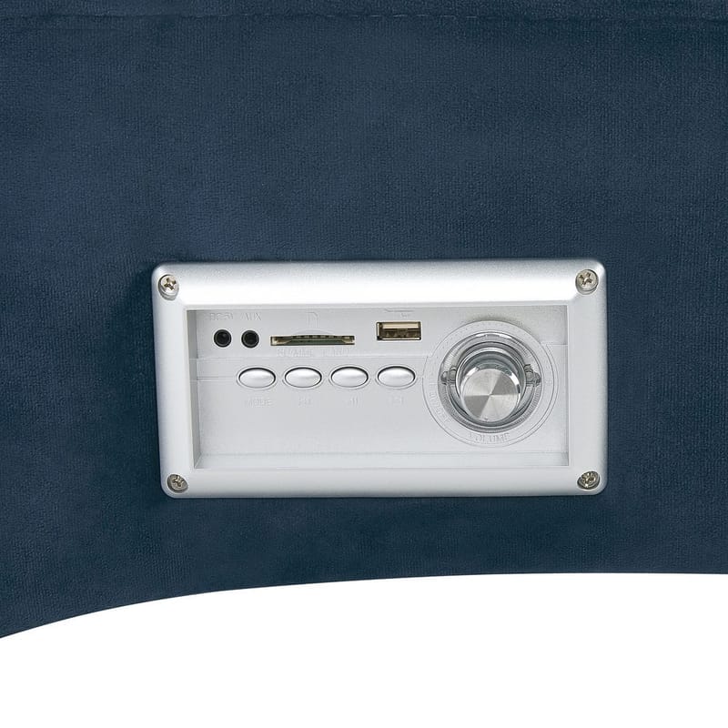 Schäslong Simorre - Blå, svart, silver - Möbler - Fåtölj & stolar - Fåtölj - Liggfåtölj