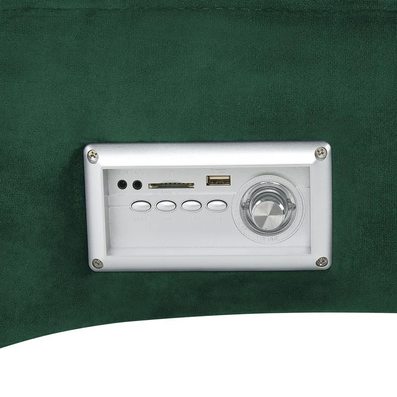 Schäslong Simorre - Grön, Svart, Silver - Möbler - Fåtölj & stolar - Fåtölj - Liggfåtölj