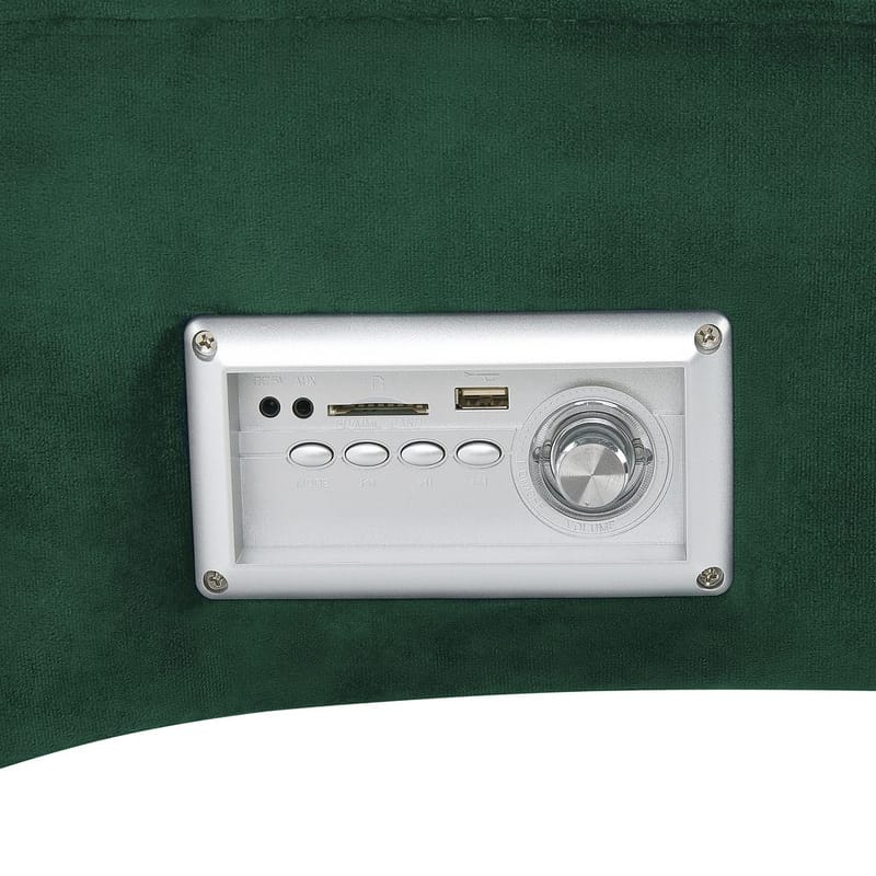 Schäslong Simorre - Grön, Svart, Silver - Möbler - Fåtölj & stolar - Fåtölj - Liggfåtölj