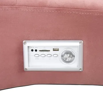 Schäslong Simorre - Rosa, svart, silver - Möbler - Fåtölj & stolar - Fåtölj - Liggfåtölj