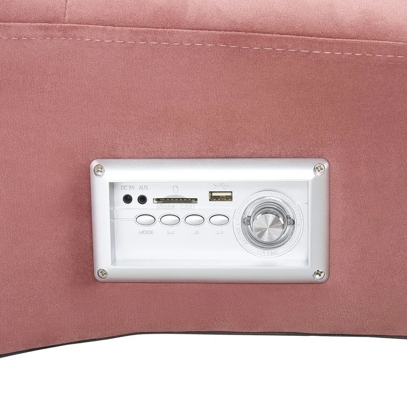 Schäslong Simorre - Rosa, svart, silver - Möbler - Fåtölj & stolar - Fåtölj - Liggfåtölj