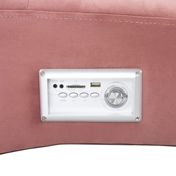 Schäslong Simorre - Rosa, svart, silver - Möbler - Fåtölj & stolar - Fåtölj - Liggfåtölj