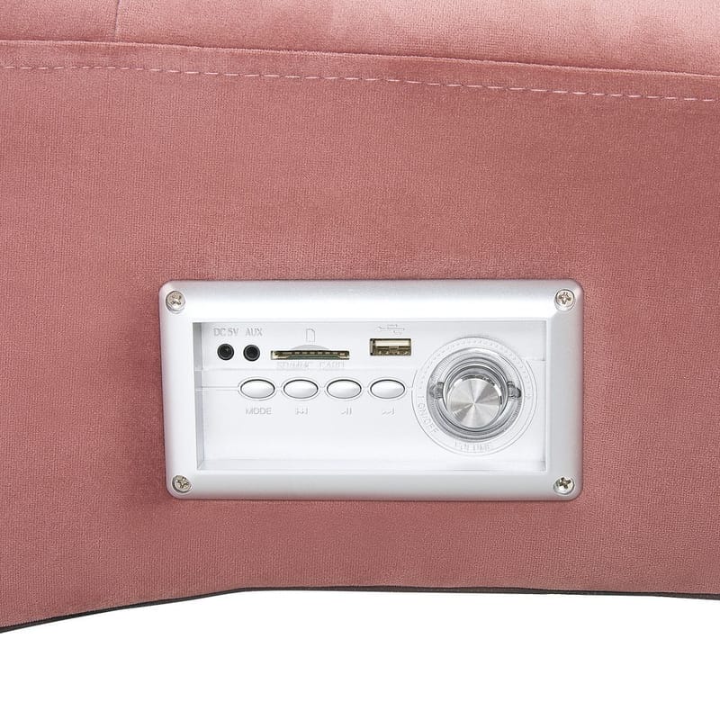 Schäslong Simorre - Rosa, svart, silver - Möbler - Fåtölj & stolar - Fåtölj - Liggfåtölj