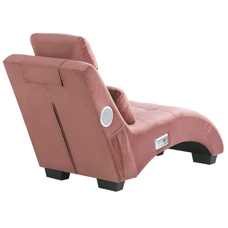 Schäslong Simorre - Rosa, svart, silver - Möbler - Fåtölj & stolar - Fåtölj - Liggfåtölj