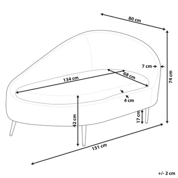 Schäslong Valreas - Beige, svart/Högervänd - Möbler - Fåtölj & stolar - Fåtölj - Liggfåtölj
