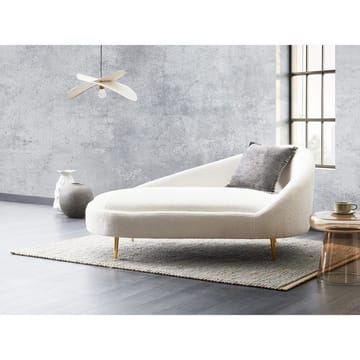 Schäslong Valreas - Vitt, guld/Högervänd - Möbler - Fåtölj & stolar - Fåtölj - Liggfåtölj