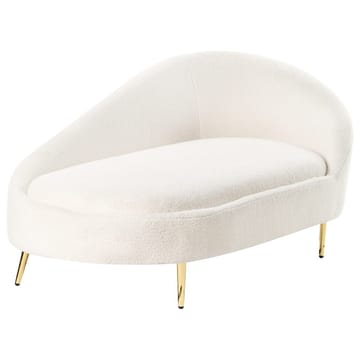 Schäslong Valreas - Vitt, guld/Högervänd - Möbler - Fåtölj & stolar - Fåtölj - Liggfåtölj