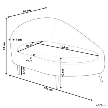 Schäslong Valreas - Vitt, guld/Vänstervänd - Möbler - Fåtölj & stolar - Fåtölj - Liggfåtölj