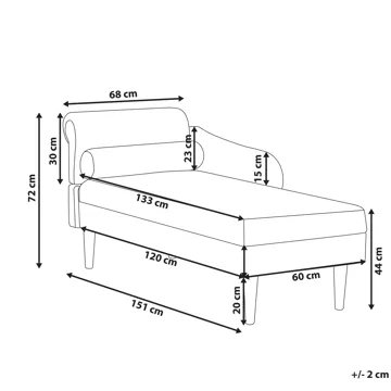 Schäslong Yvoire Vänstervänd - Beige - Möbler - Soffa - Dagbädd