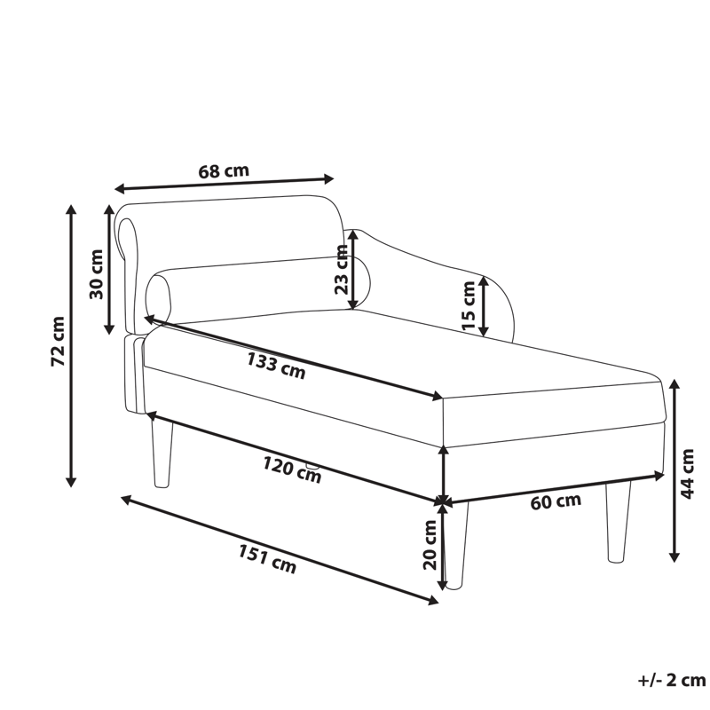 Schäslong Yvoire Vänstervänd - Beige - Möbler - Soffa - Dagbädd