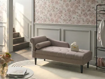 Schäslong Yvoire Vänstervänd - Taupe - Möbler - Soffa - Dagbädd