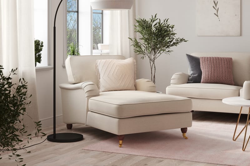 Divanfåtölj Oxford Lyx - Beige - Möbler - Fåtölj & stolar - Fåtölj - Schäslongfåtölj & divanfåtölj
