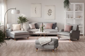 Divanfåtölj Oxford Lyx - Grå - Möbler - Fåtölj & stolar - Fåtölj - Schäslongfåtölj & divanfåtölj