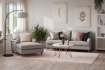 Divanfåtölj Oxford Lyx - Grå - Möbler - Fåtölj & stolar - Fåtölj - Schäslongfåtölj & divanfåtölj