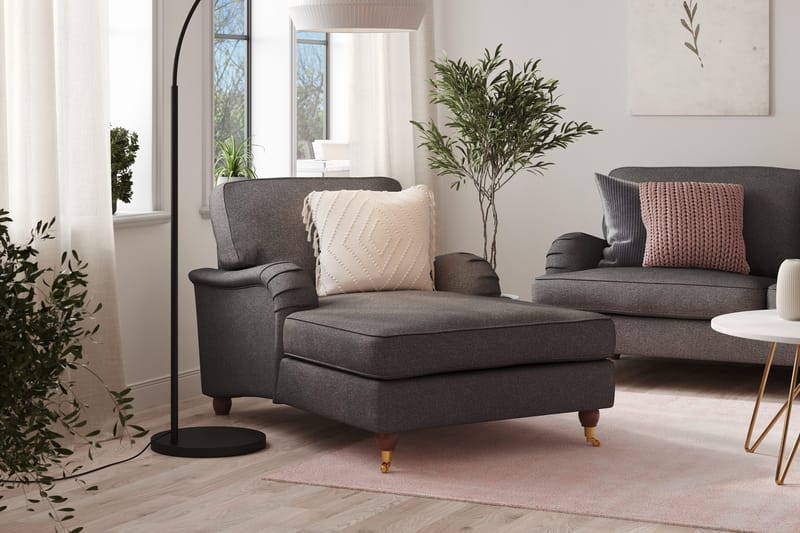 Howard Lyx Divanfåtölj - Mörkgrå - Möbler - Fåtölj & stolar - Fåtölj - Schäslongfåtölj & divanfåtölj