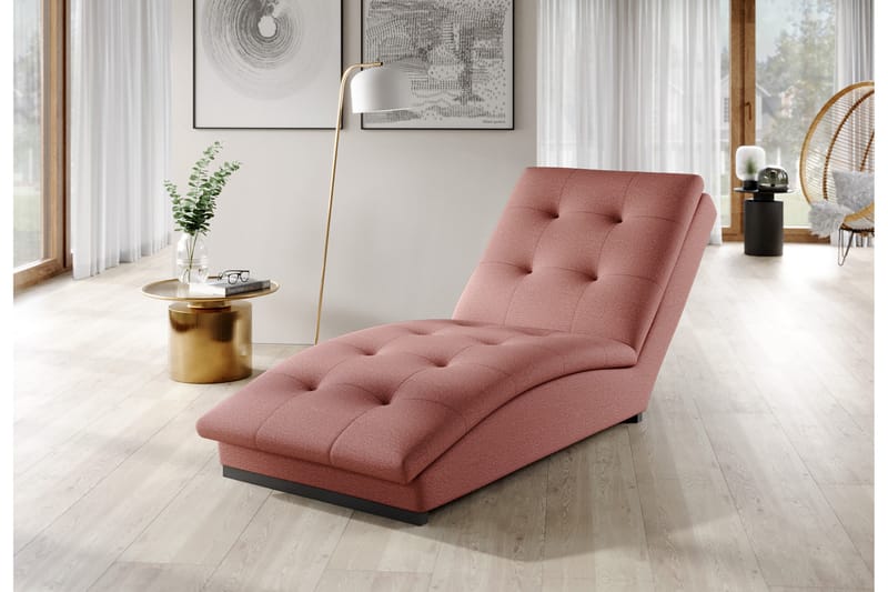 Schäslongfåtölj Manwi - Rosa - Möbler - Fåtölj & stolar - Fåtölj - Schäslongfåtölj & divanfåtölj