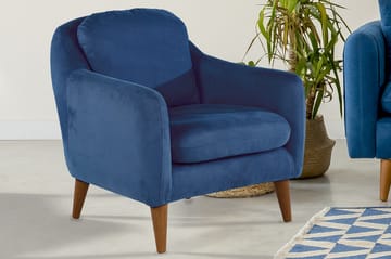 Sheku Fåtölj med Armstöd - Blå - Möbler - Fåtölj & stolar - Fåtölj