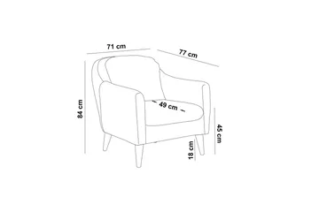 Sheku Fåtölj med Armstöd - Grå - Möbler - Fåtölj & stolar - Fåtölj