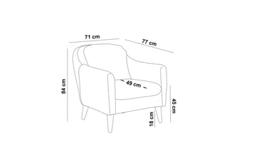 Sheku Fåtölj med Armstöd - Grön - Möbler - Fåtölj & stolar - Fåtölj