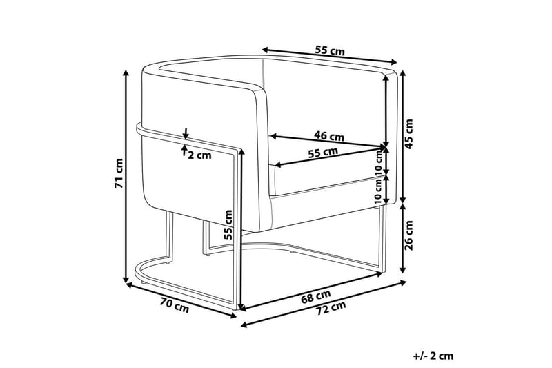 Fåtölj Sirkka - Beige, guld - Möbler - Fåtölj & stolar - Fåtölj